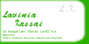 lavinia kassai business card